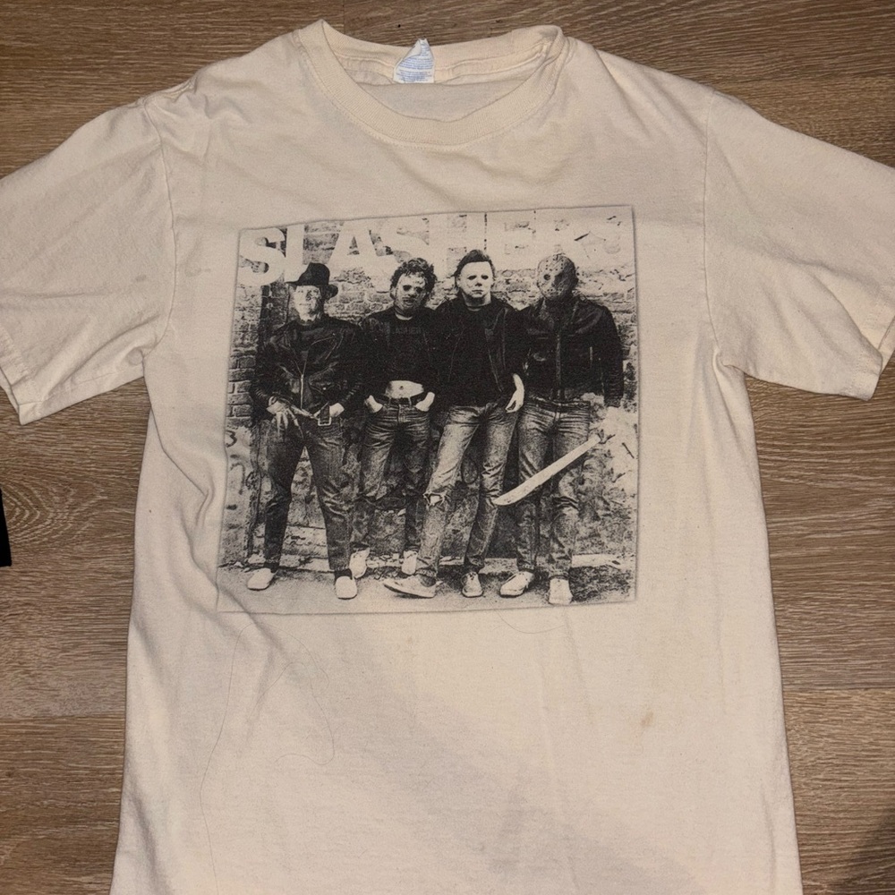 Graphic Friday the 13th Tee in Cream - Vintage Style Crew Neck
